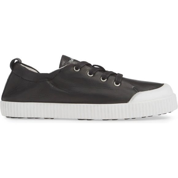 BLACKSTONE RL78 Leather Black White Low Sneakers - Picture 3 of 15
